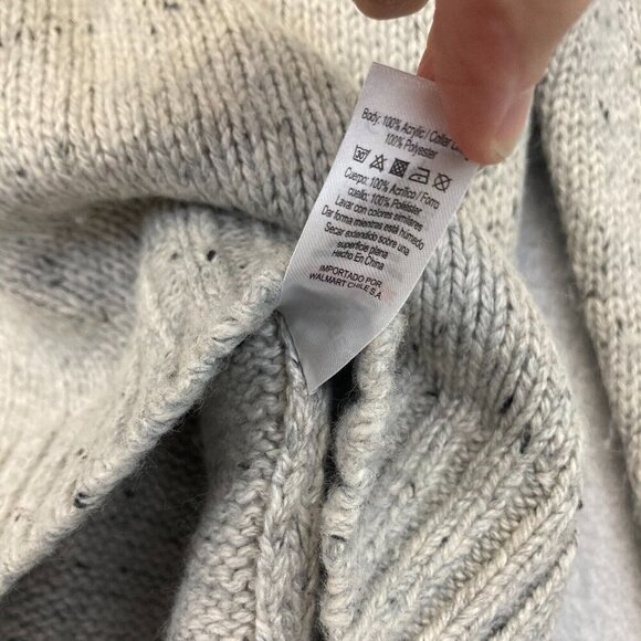 Boston Crew Fair Isle Heavy Knit Sweater Mens Large 42-44 Gray Skicore Preppy - Picture 14 of 16